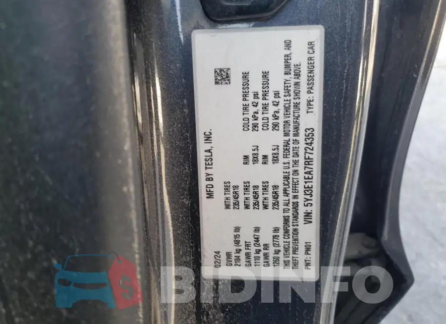 5YJ3E1EA7RF724353 Photo# 13