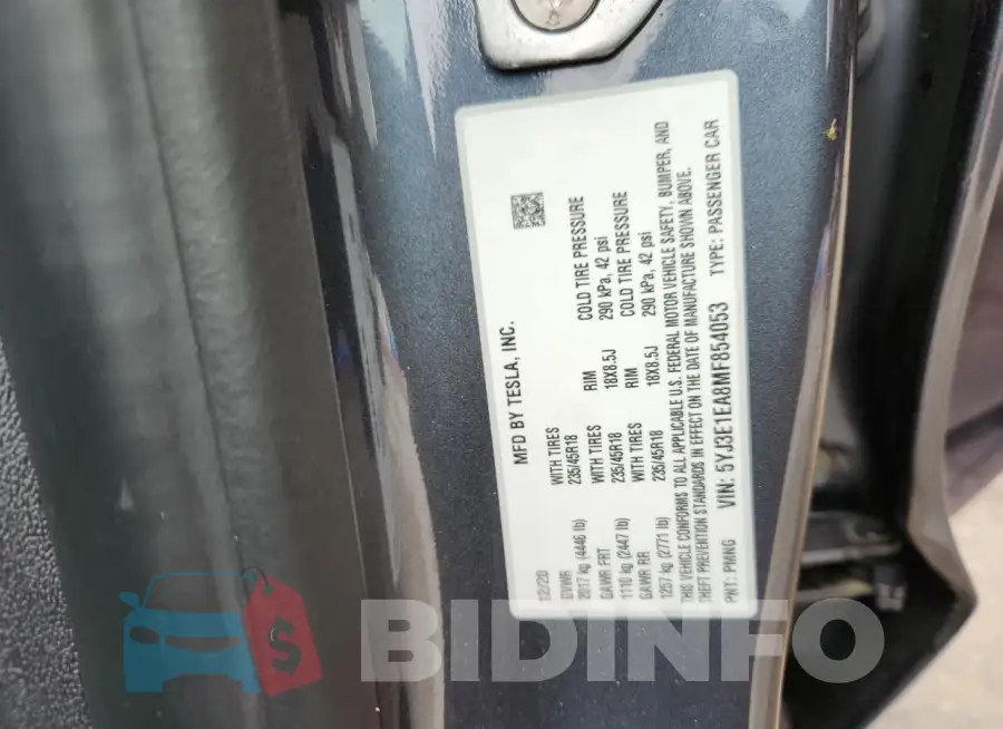 5YJ3E1EA8MF854053 Photo# 12