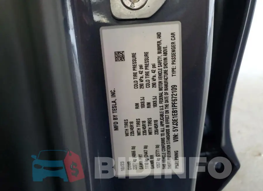 5YJ3E1EB1PF672109 Photo# 12