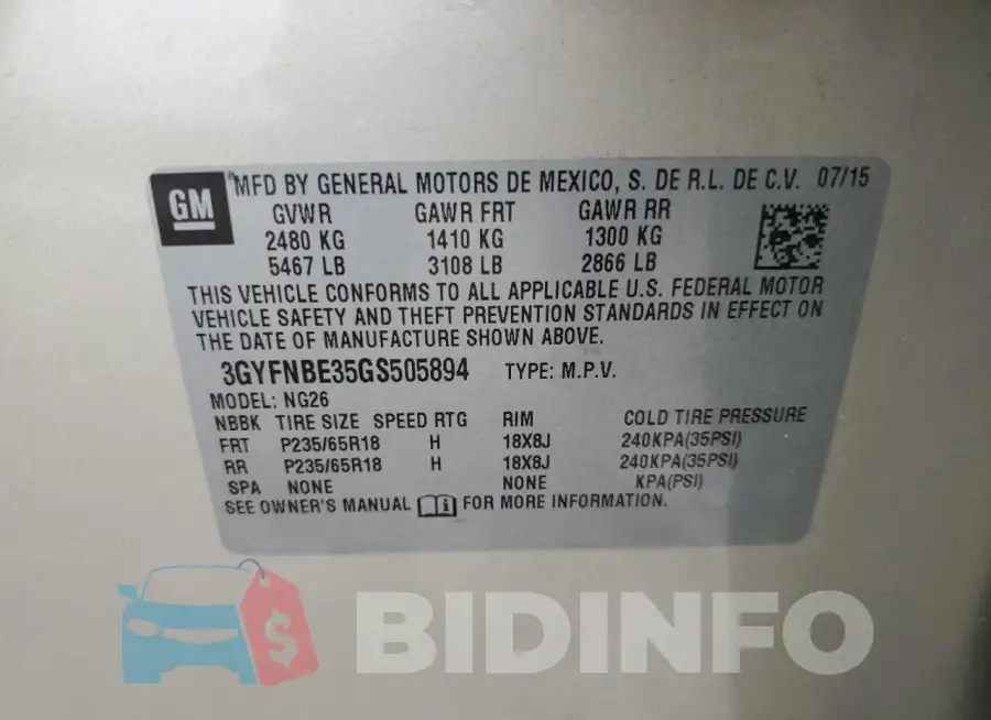 3GYFNBE35GS505894 Photo# 13