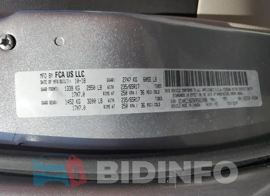 2C4RC1BG5KR561088 Photo# 13