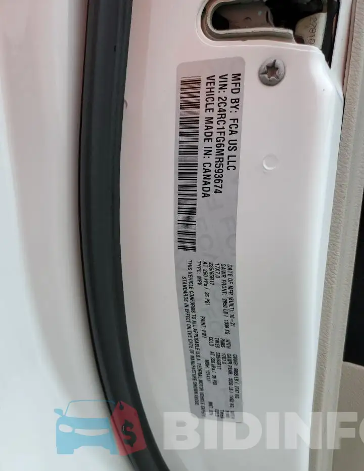 2C4RC1FG6MR593674 Photo# 13