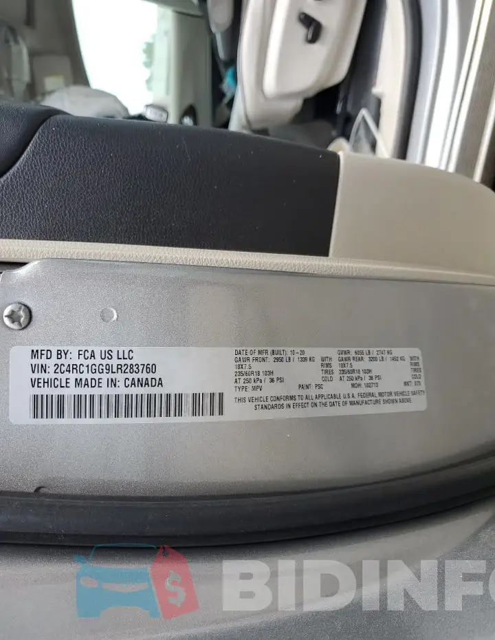 2C4RC1GG9LR283760 Photo# 13