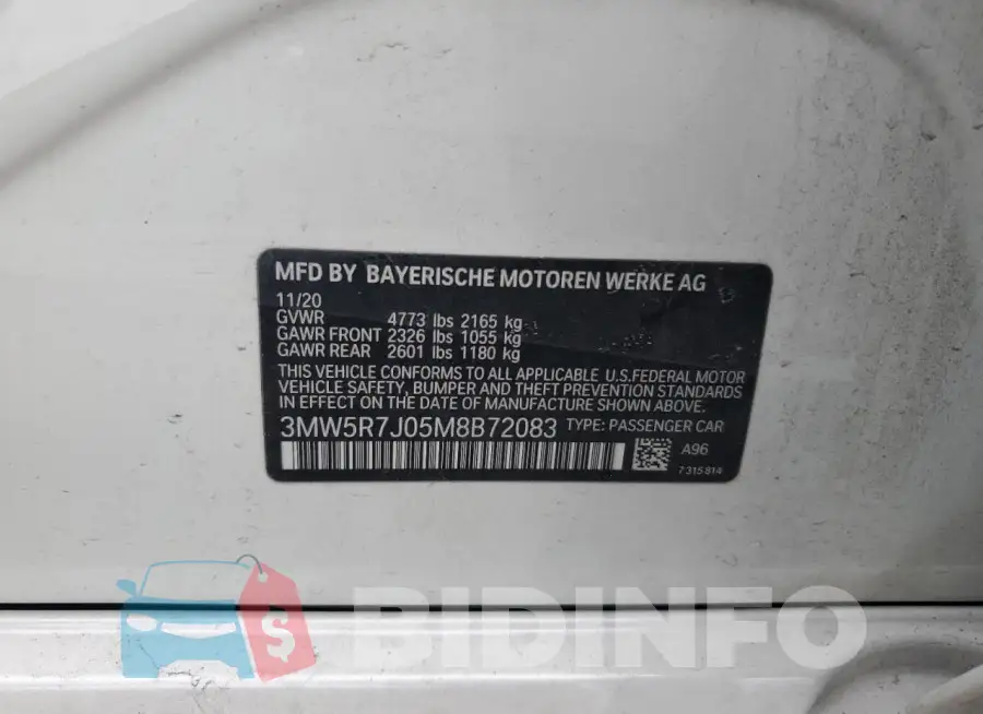 3MW5R7J05M8B72083 Photo# 12