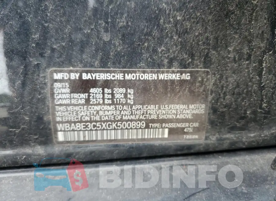 WBA8E3C5XGK500899 Photo# 12
