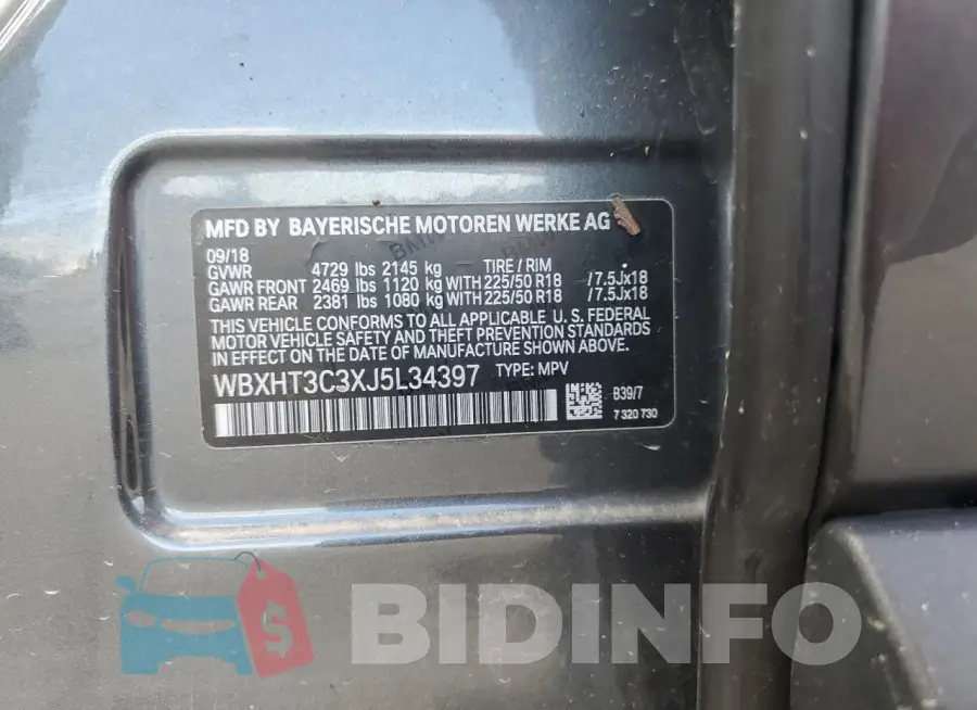 WBXHT3C3XJ5L34397 Photo# 14