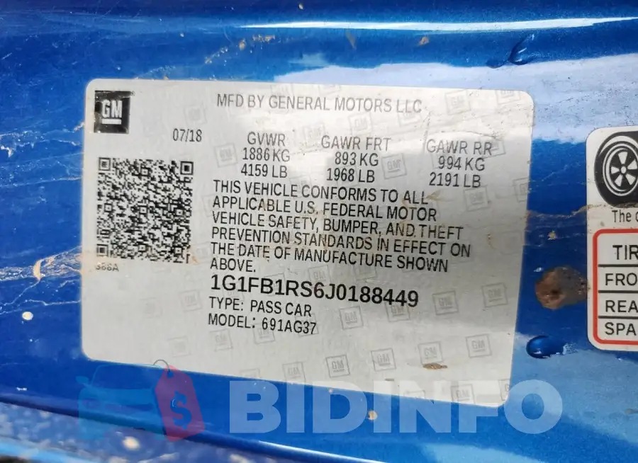 1G1FB1RS6J0188449 Photo# 12
