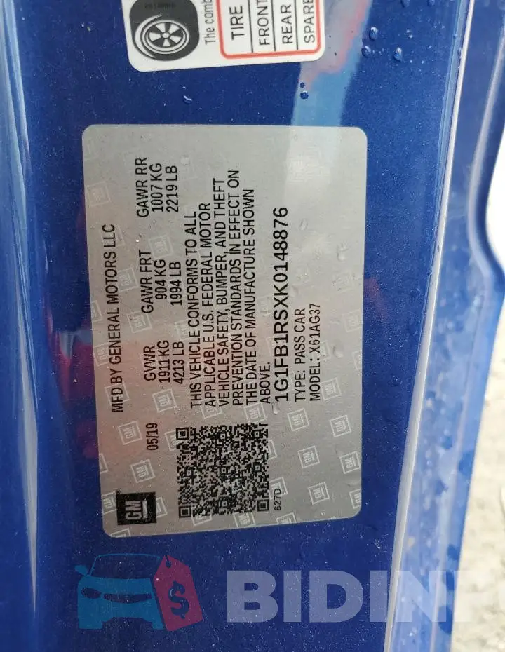 1G1FB1RSXK0148876 Photo# 12