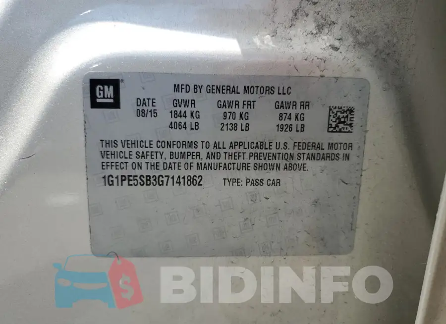 1G1PE5SB3G7141862 Photo# 12