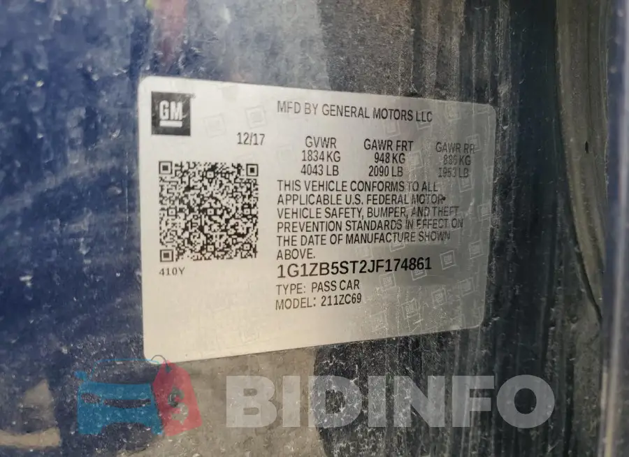 1G1ZB5ST2JF174861 Photo# 12