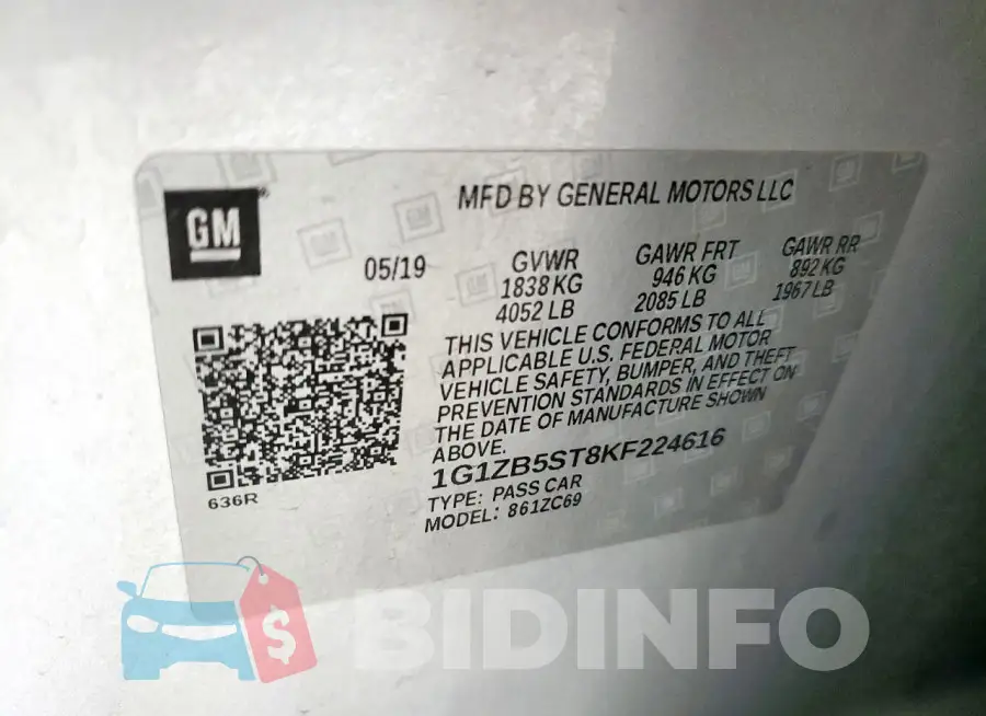 1G1ZB5ST8KF224616 Photo# 12