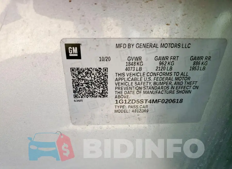 1G1ZD5ST4MF020618 Photo# 12