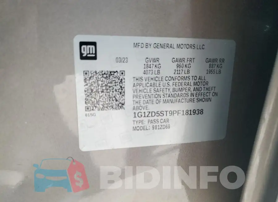 1G1ZD5ST9PF181938 Photo# 12