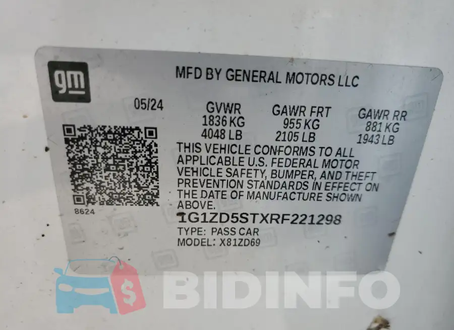 1G1ZD5STXRF221298 Photo# 12