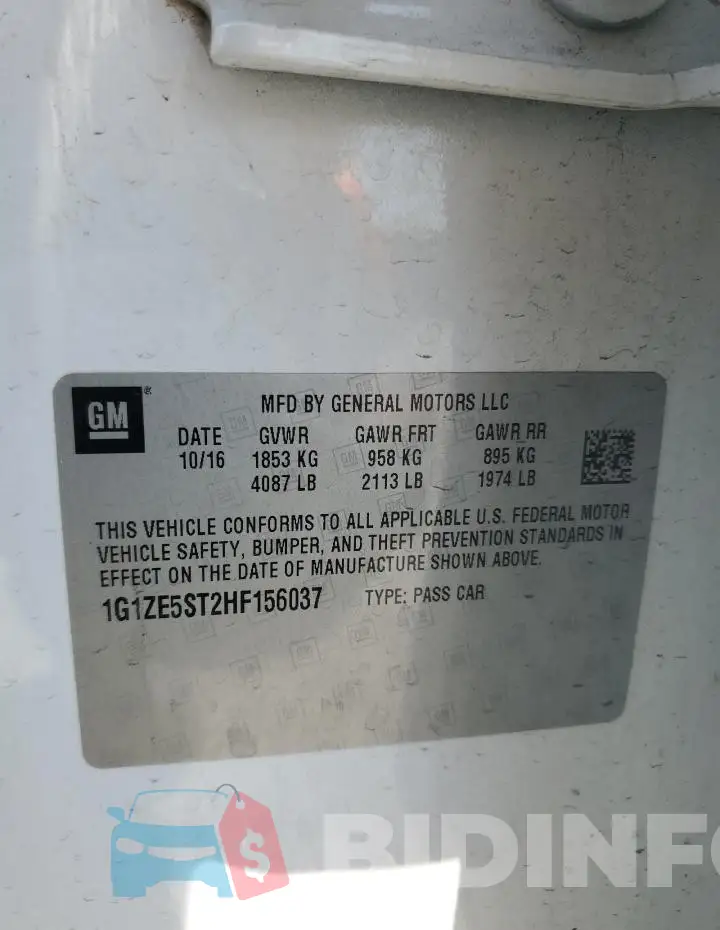 1G1ZE5ST2HF156037 Photo# 12