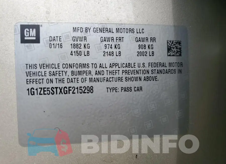 1G1ZE5STXGF215298 Photo# 12