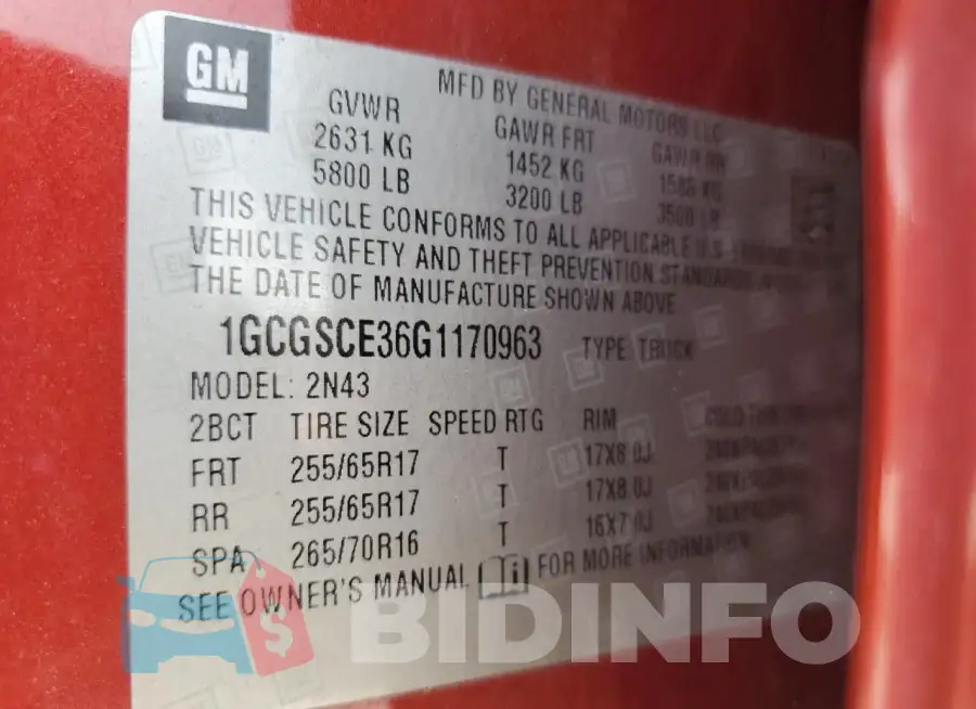1GCGSCE36G1170963 Photo# 12