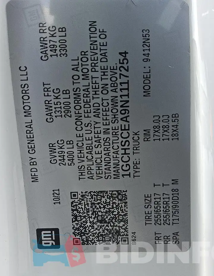 1GCHSCEA9N1117254 Photo# 12