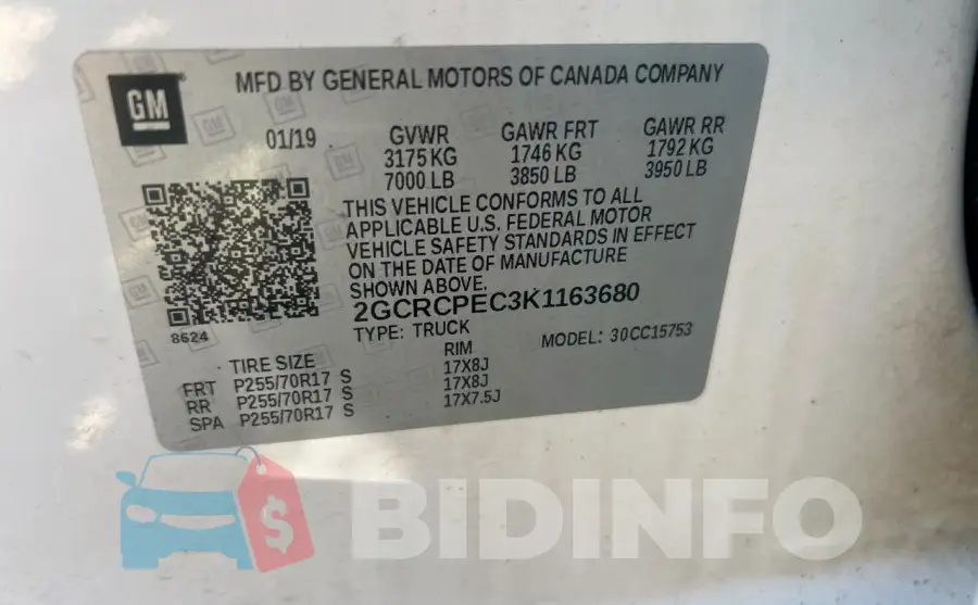 2GCRCPEC3K1163680 Photo# 10
