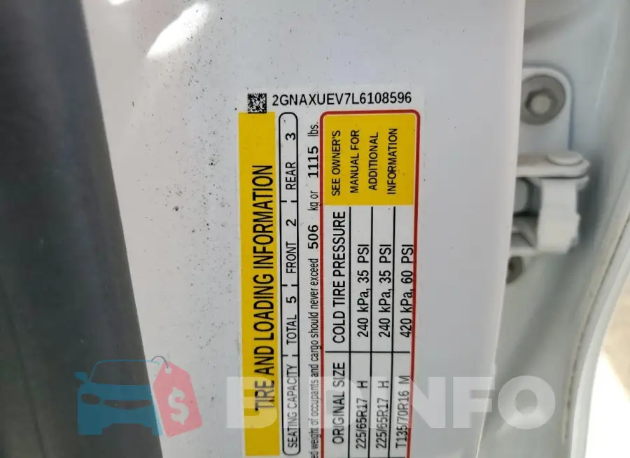 2GNAXUEV7L6108596 Photo# 13