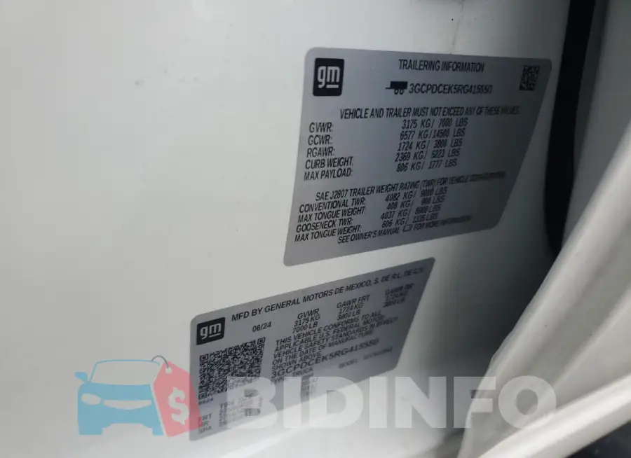 3GCPDCEK5RG415550 Photo# 12