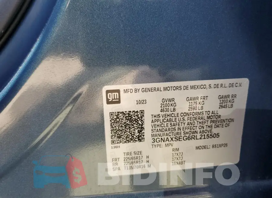 3GNAXSEG6RL215505 Photo# 14