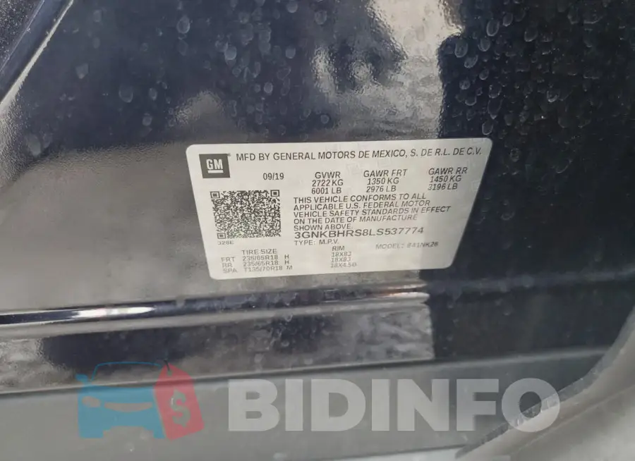 3GNKBHRS8LS537774 Photo# 13