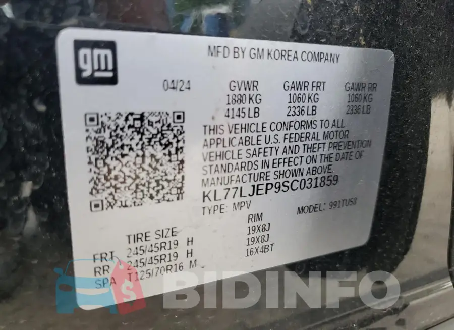 KL77LJEP9SC031859 Photo# 13
