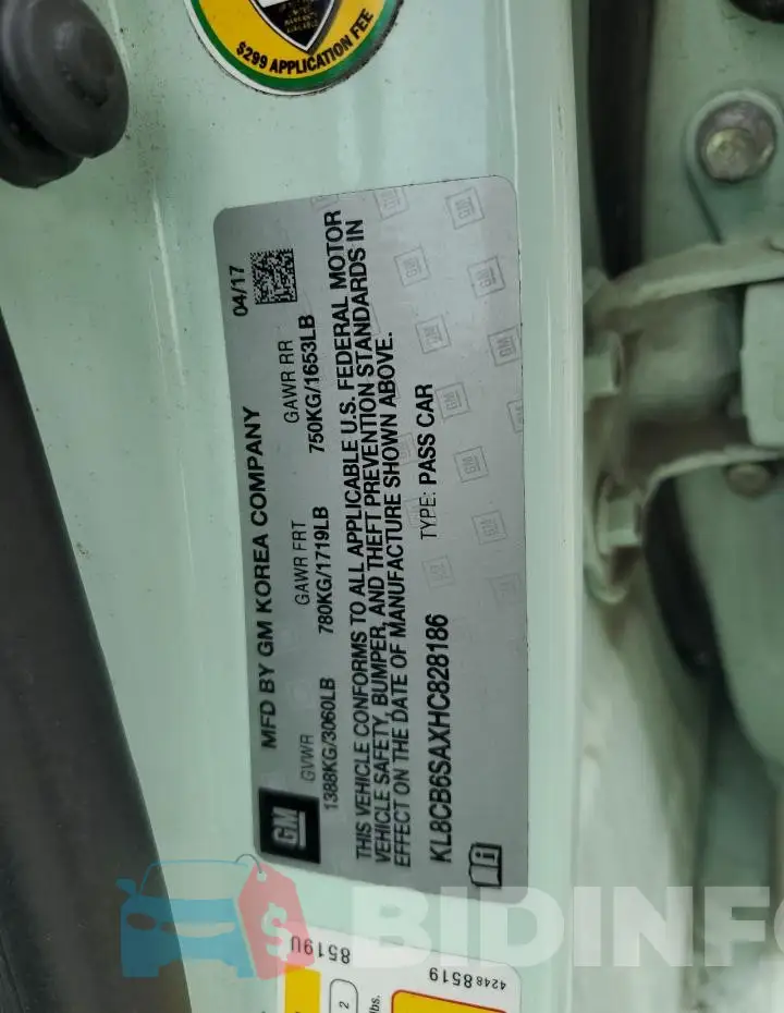 KL8CB6SAXHC828186 Photo# 12