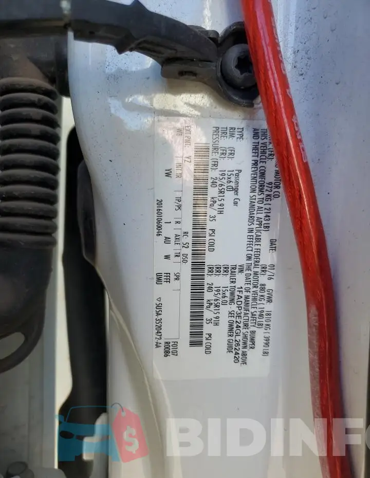 1FADP3E24GL262420 Photo# 12