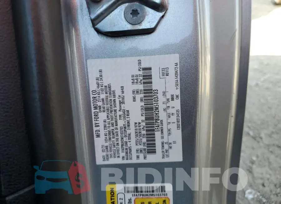 1FATP8UH2M5103703 Photo# 12