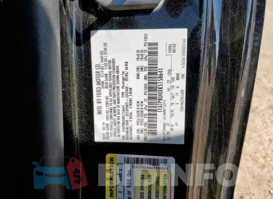 1FATP8UHXK5158641 Photo# 12