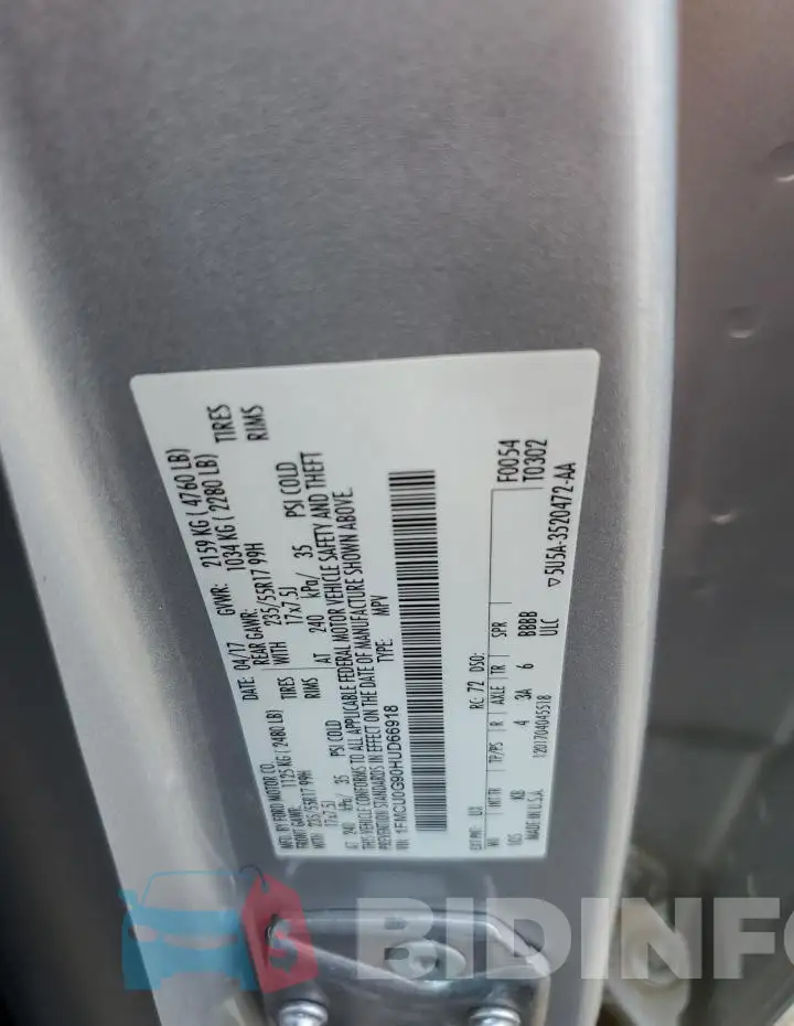 1FMCU0G90HUD66918 Photo# 13