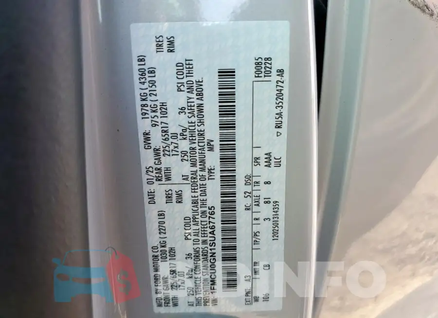 1FMCU0GN1SUA67765 Photo# 13