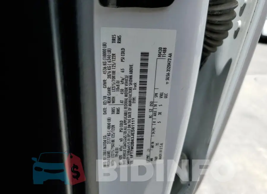 1FT7W2B63JEB81111 Photo# 14