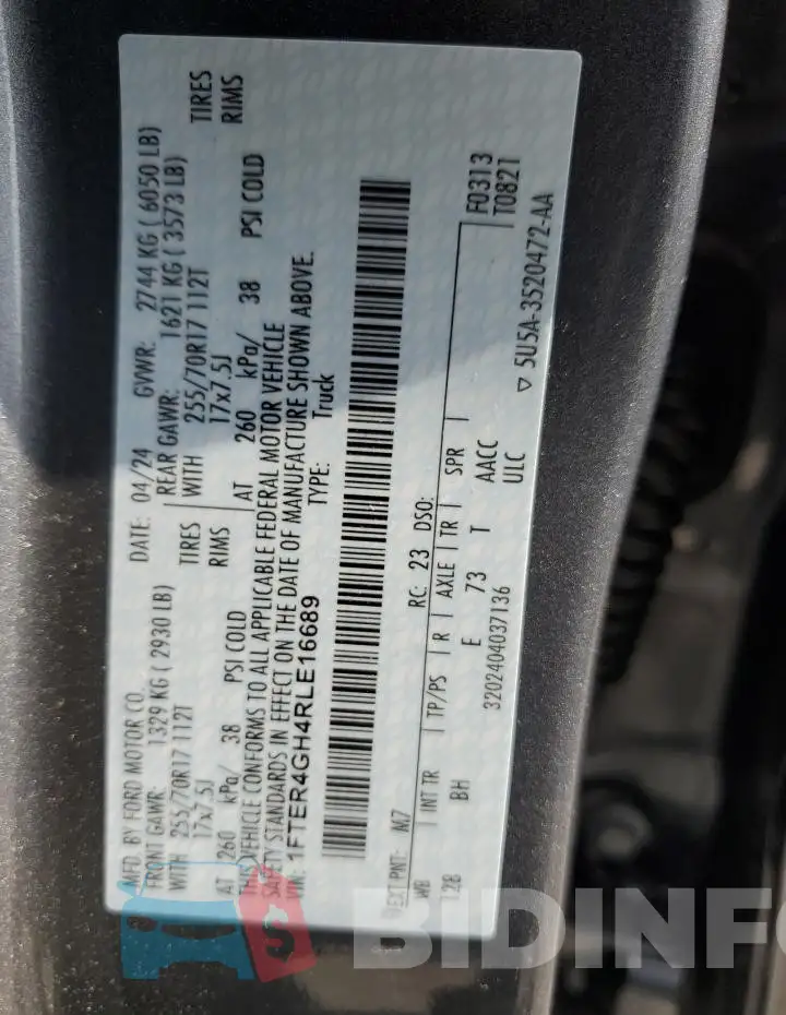 1FTER4GH4RLE16689 Photo# 12