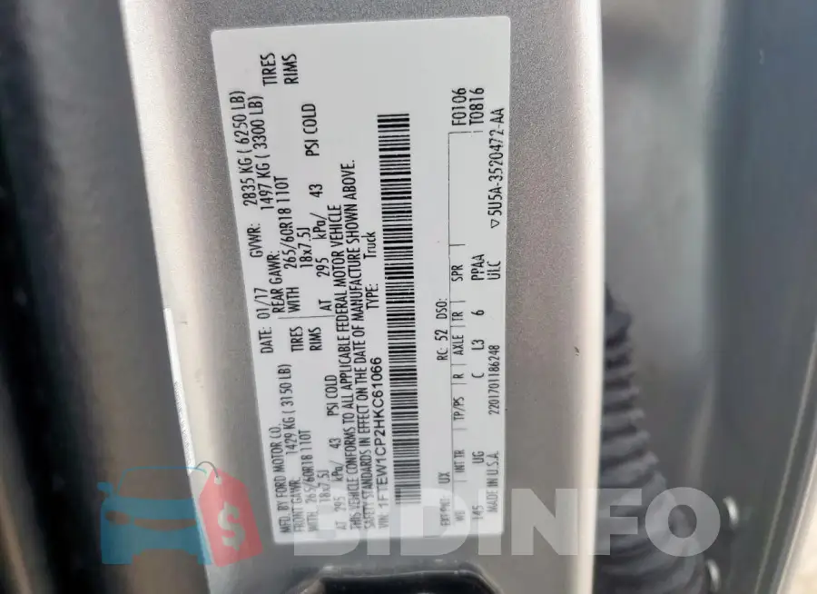 1FTEW1CP2HKC61066 Photo# 12