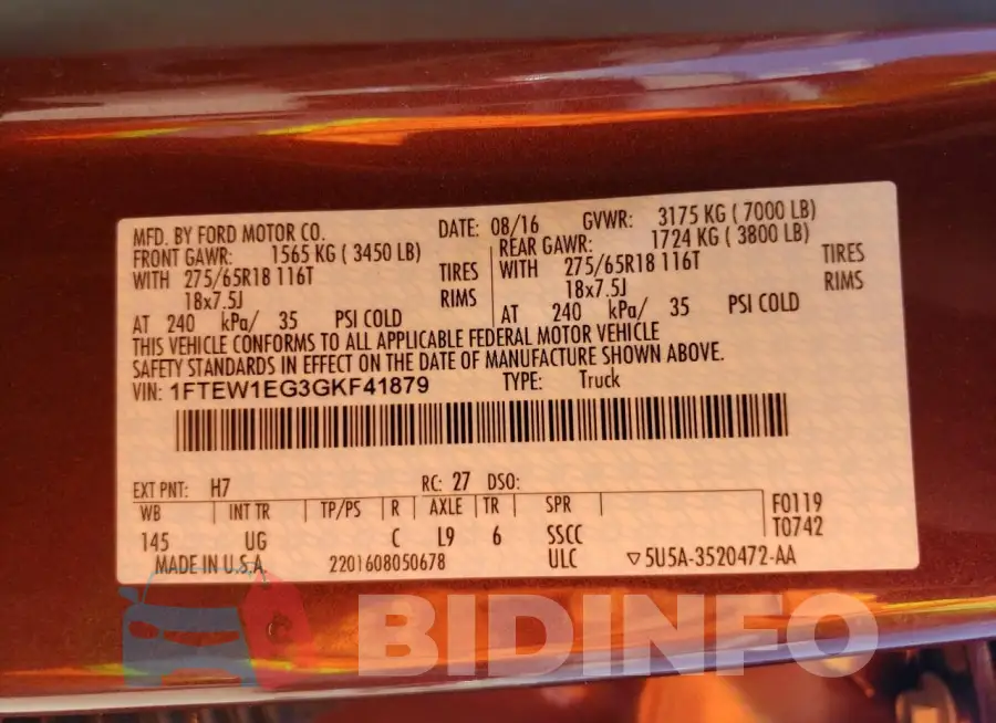 1FTEW1EG3GKF41879 Photo# 12