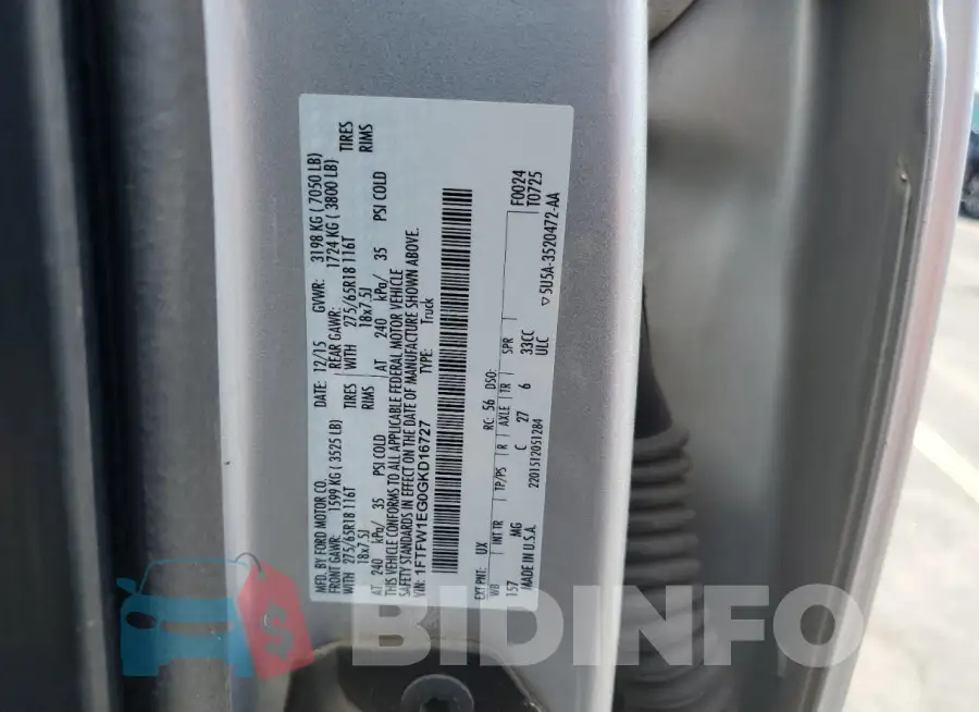 1FTFW1EG0GKD16727 Photo# 12