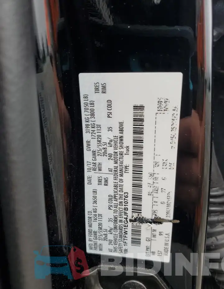 1FTFW1EG4JFB10763 Photo# 12