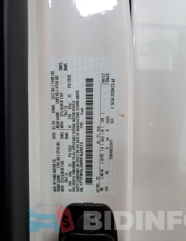 1FTFW3LD0RFA20512 Photo# 13