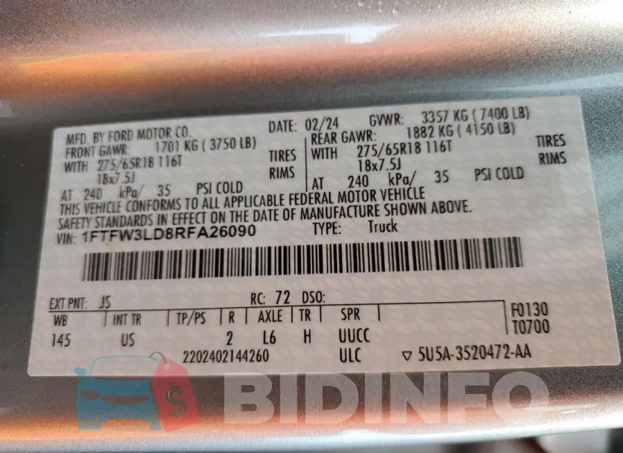 1FTFW3LD8RFA26090 Photo# 13