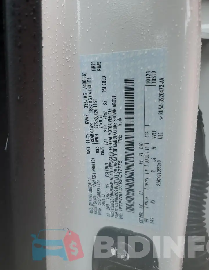 1FTFW6LD7RFC17775 Photo# 12