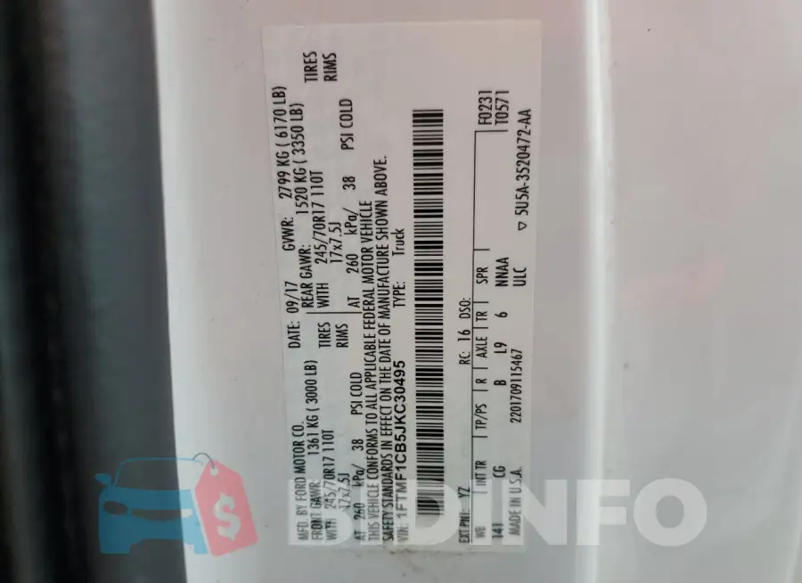 1FTMF1CB5JKC30495 Photo# 12