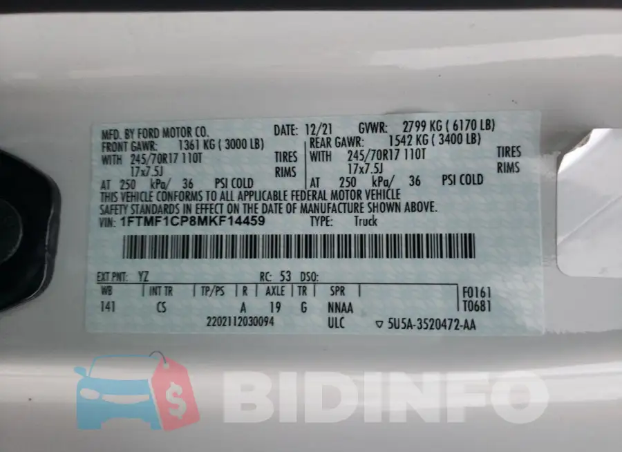 1FTMF1CP8MKF14459 Photo# 13