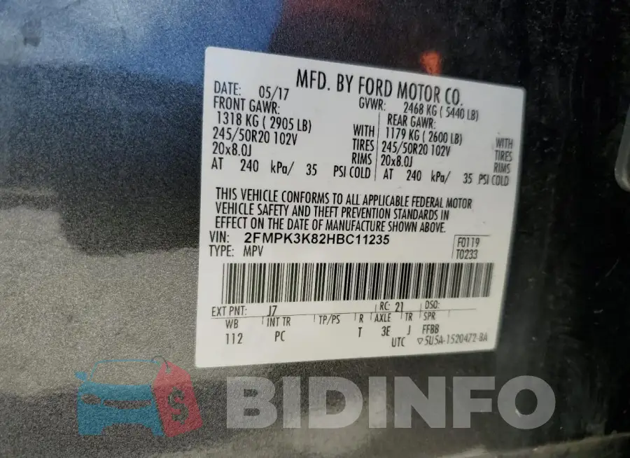 2FMPK3K82HBC11235 Photo# 13