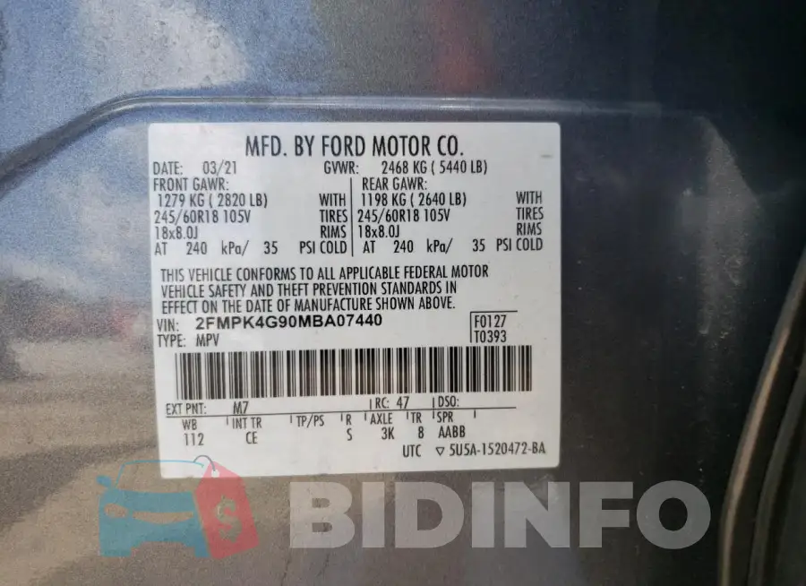 2FMPK4G90MBA07440 Photo# 13