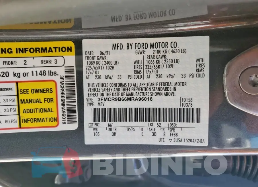 3FMCR9B66MRA96016 Photo# 13