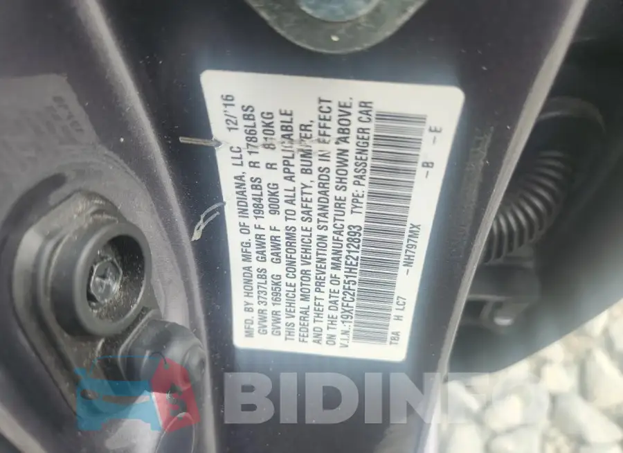 19XFC2F51HE212893 Photo# 12