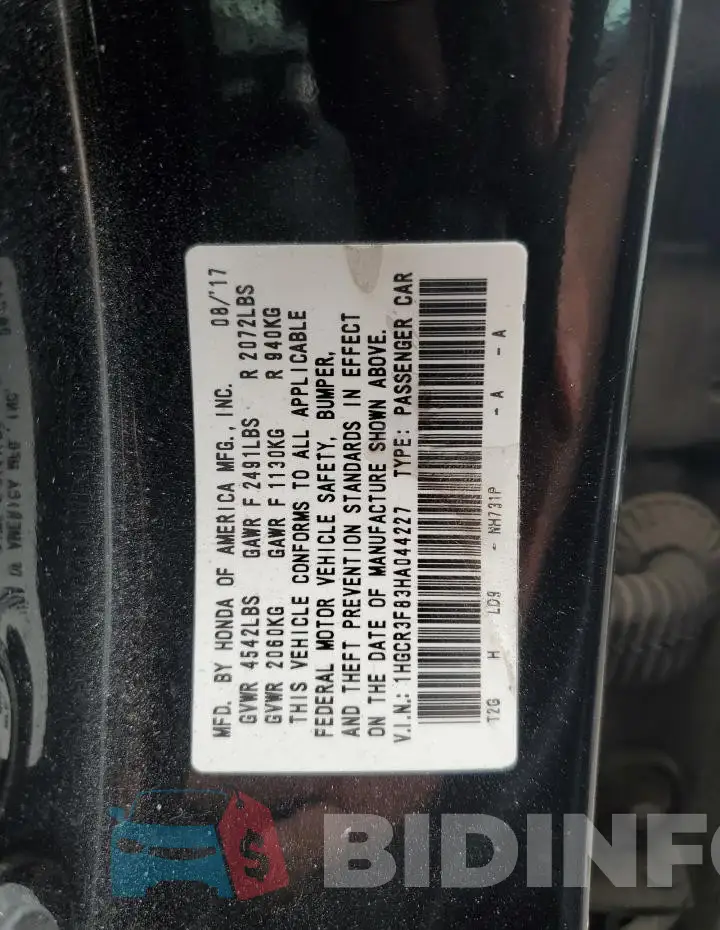 1HGCR3F83HA044227 Photo# 13